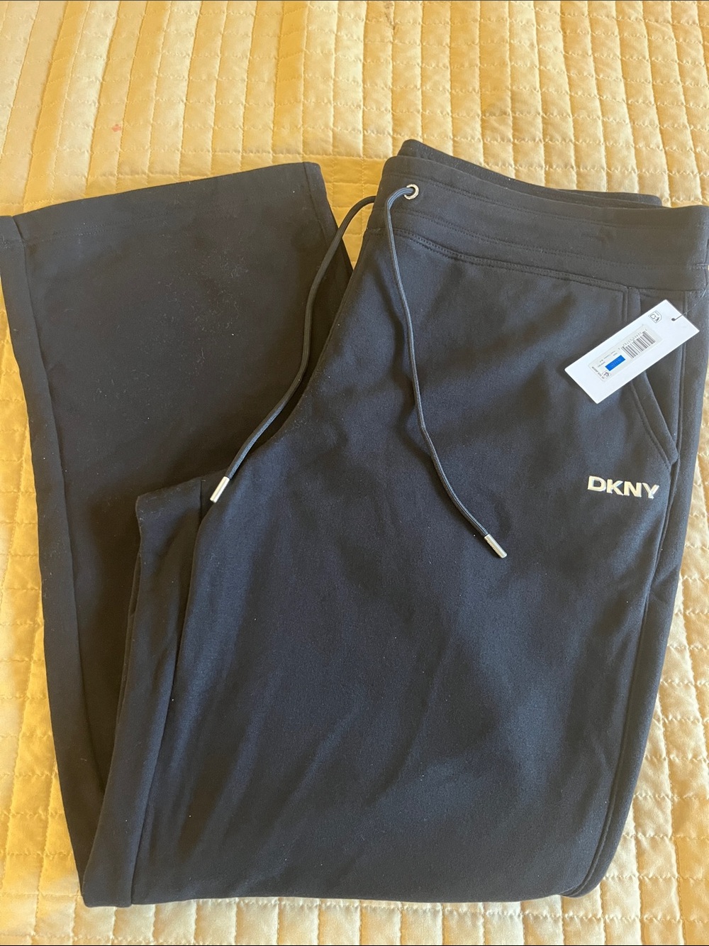 DKNY Black Logo Drawstring Joggers